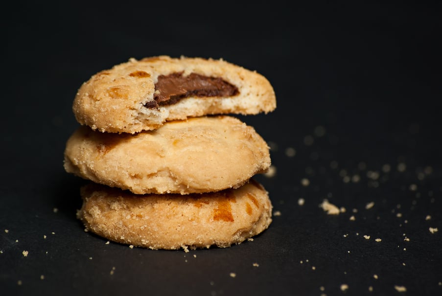 Three Chocolate Filled Cookies 